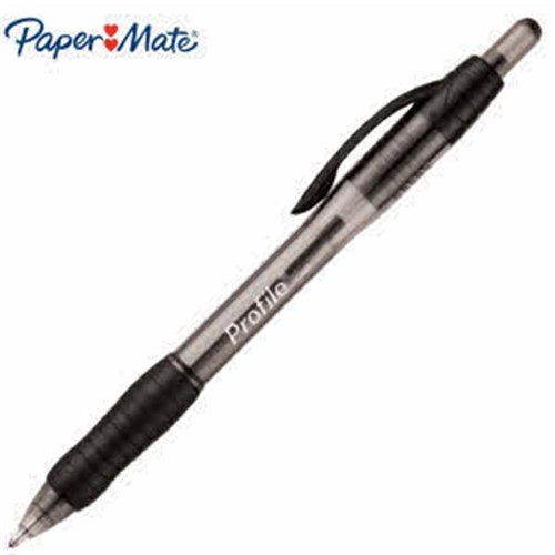 PAPERMATE PROFILE BALLPOINT Retractable Pen 1.4mm BLACK